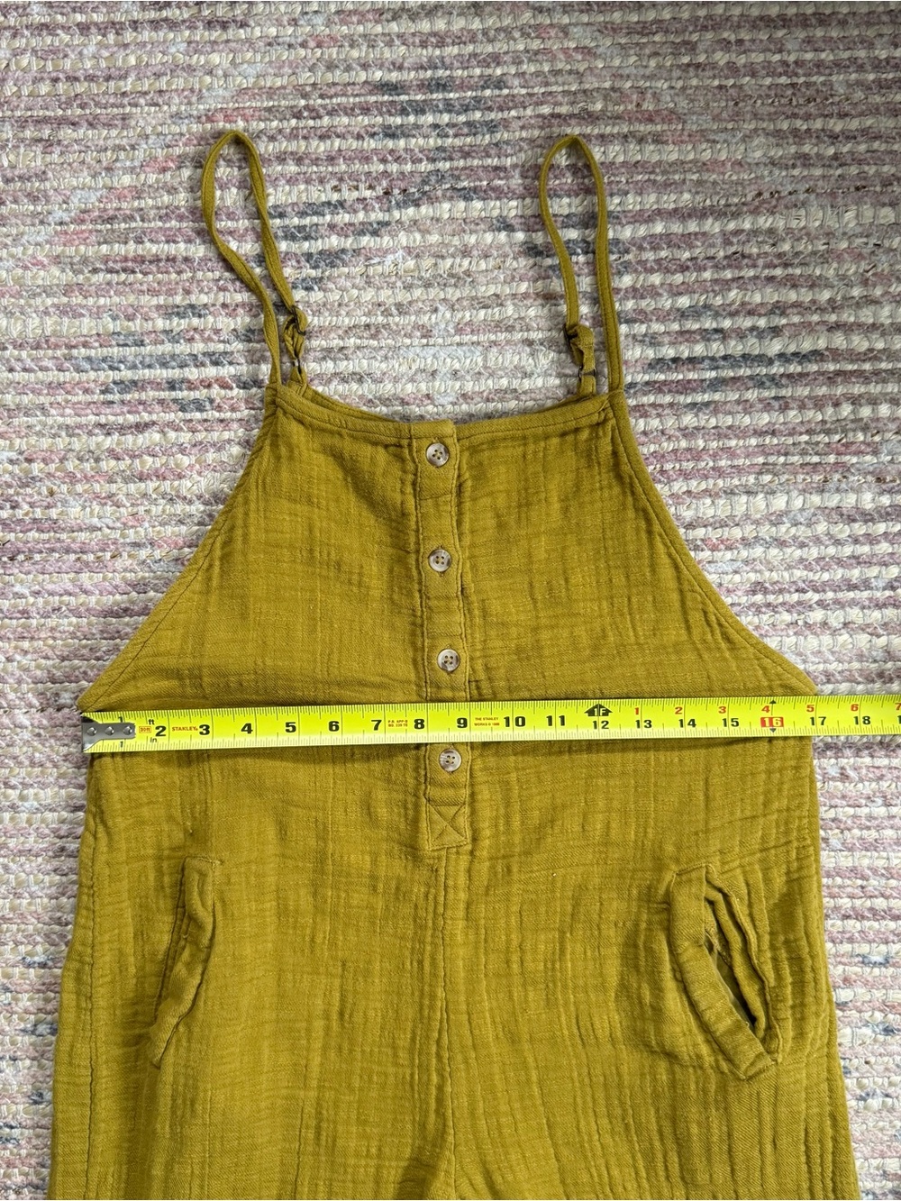 Billabong Mustard Yellow Gauze Jumpsuit - Picture 4 of 12